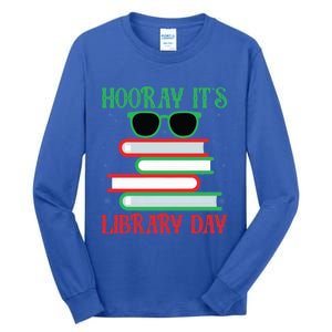 Hooray ItS Library Day Book Lovers Librarian Xmas Christmas Gift Tall Long Sleeve T-Shirt