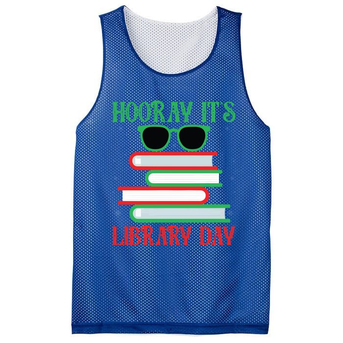 Hooray ItS Library Day Book Lovers Librarian Xmas Christmas Gift Mesh Reversible Basketball Jersey Tank