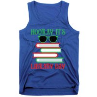 Hooray ItS Library Day Book Lovers Librarian Xmas Christmas Gift Tank Top