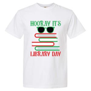 Hooray ItS Library Day Book Lovers Librarian Xmas Christmas Gift Garment-Dyed Heavyweight T-Shirt