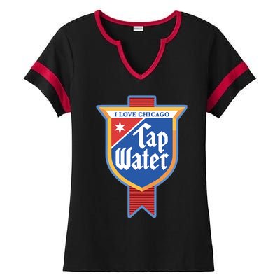 Harebrained I Love Chicago Tap Water Ladies Halftime Notch Neck Tee