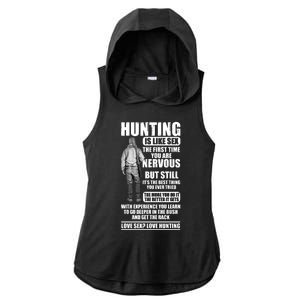 Hunting Is Like Sex Ladies PosiCharge Tri-Blend Wicking Draft Hoodie Tank