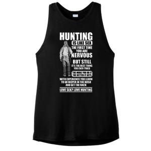 Hunting Is Like Sex Ladies PosiCharge Tri-Blend Wicking Tank