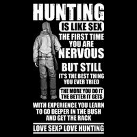 Hunting Is Like Sex Drawstring Bag