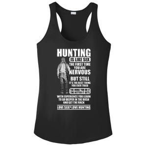 Hunting Is Like Sex Ladies PosiCharge Competitor Racerback Tank