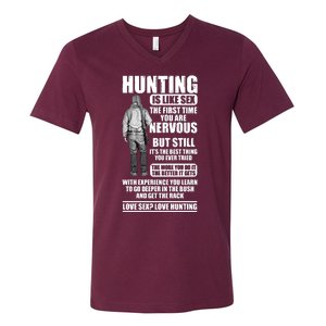 Hunting Is Like Sex V-Neck T-Shirt