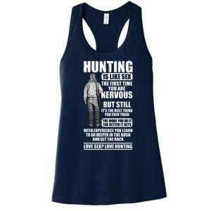 Hunting Is Like Sex Women's Racerback Tank