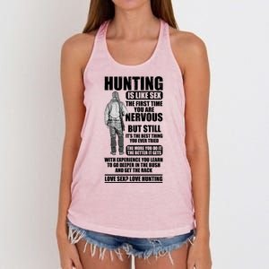 Hunting Is Like Sex Women's Knotted Racerback Tank