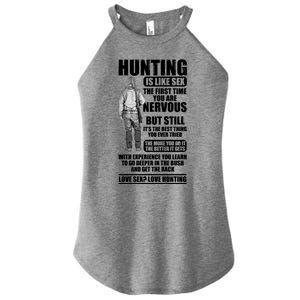 Hunting Is Like Sex Women's Perfect Tri Rocker Tank