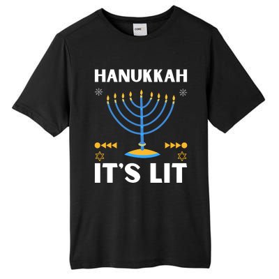 Hanukkah It's Lit Cool Design Tall Fusion ChromaSoft Performance T-Shirt