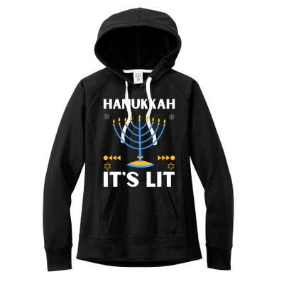 Hanukkah It's Lit Cool Design Women's Fleece Hoodie