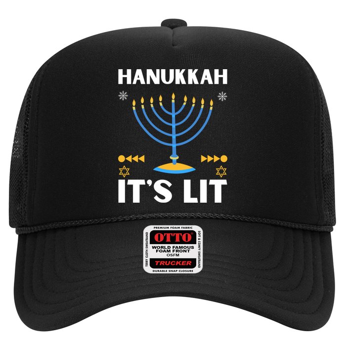 Hanukkah It's Lit Cool Design Trucker Hat