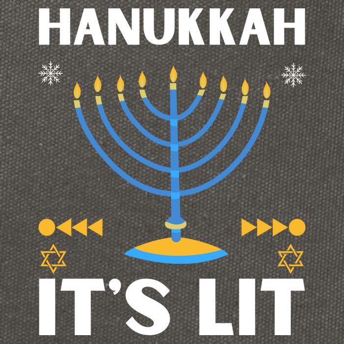 Hanukkah It's Lit Cool Design Cotton Canvas Backpack