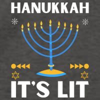 Hanukkah It's Lit Cool Design Vector Backpack