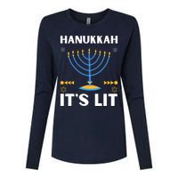 Hanukkah It's Lit Cool Design Womens Cotton Relaxed Long Sleeve T-Shirt