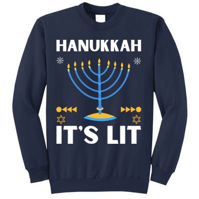 Hanukkah It's Lit Cool Design Sweatshirt
