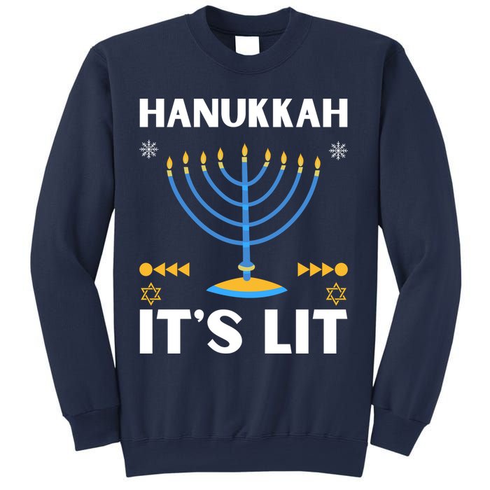 Hanukkah It's Lit Cool Design Sweatshirt