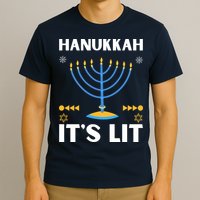 Hanukkah It's Lit Cool Design T-Shirt