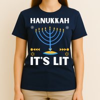 Hanukkah It's Lit Cool Design T-Shirt