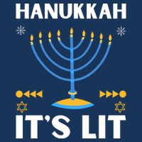 Hanukkah It's Lit Cool Design T-Shirt