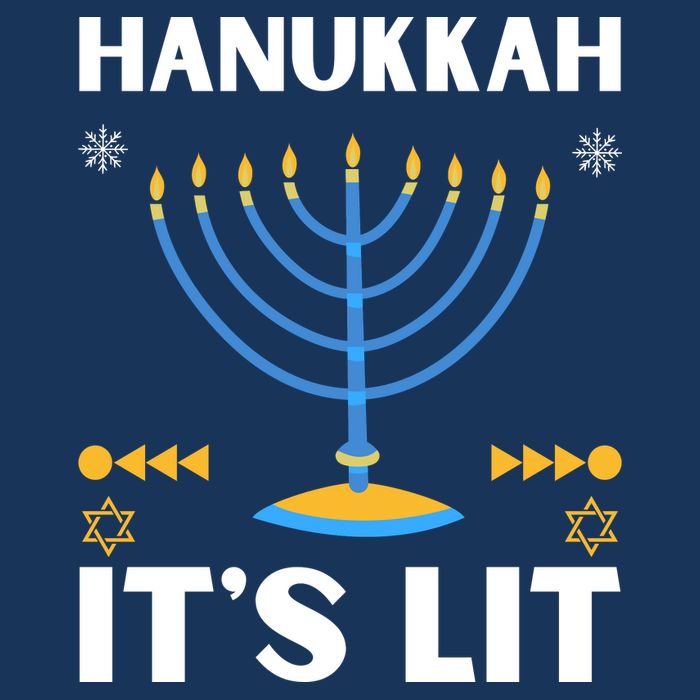 Hanukkah It's Lit Cool Design T-Shirt