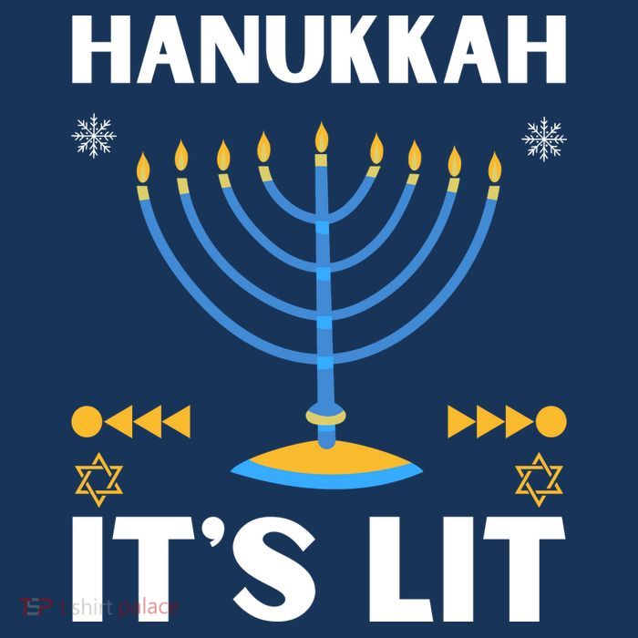 Hanukkah It's Lit Cool Design Tall T-Shirt