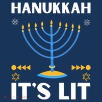Hanukkah It's Lit Cool Design Sustainable Bucket Hat
