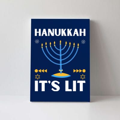 Hanukkah It's Lit Cool Design Canvas