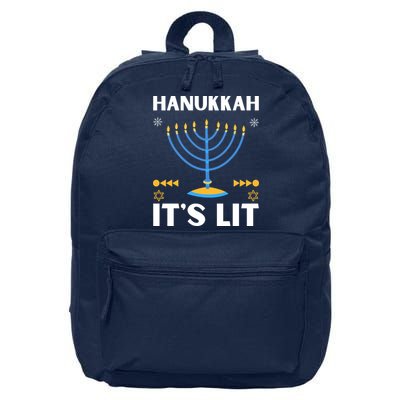 Hanukkah It's Lit Cool Design 16 in Basic Backpack