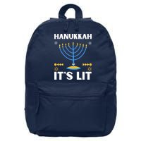 Hanukkah It's Lit Cool Design 16 in Basic Backpack