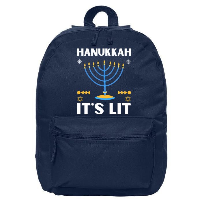 Hanukkah It's Lit Cool Design 16 in Basic Backpack