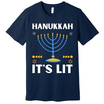 Hanukkah It's Lit Cool Design Premium T-Shirt