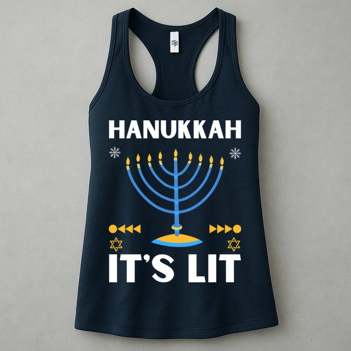 Hanukkah It's Lit Cool Design Womens Tank Top