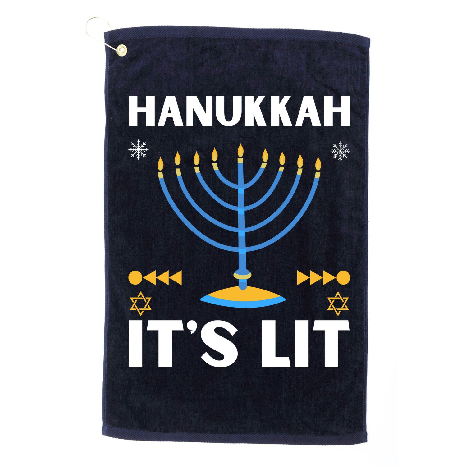 Hanukkah It's Lit Cool Design Golf Towel