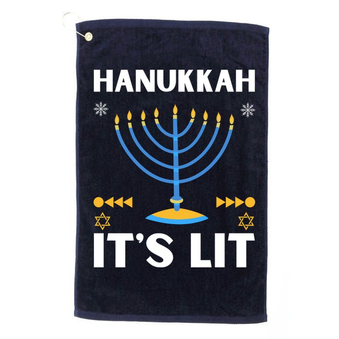 Hanukkah It's Lit Cool Design Golf Towel