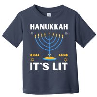 Hanukkah It's Lit Cool Design Toddler T-Shirt