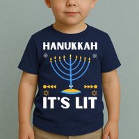 Hanukkah It's Lit Cool Design Toddler T-Shirt