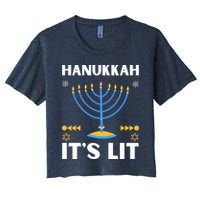 Hanukkah It's Lit Cool Design Crop Top