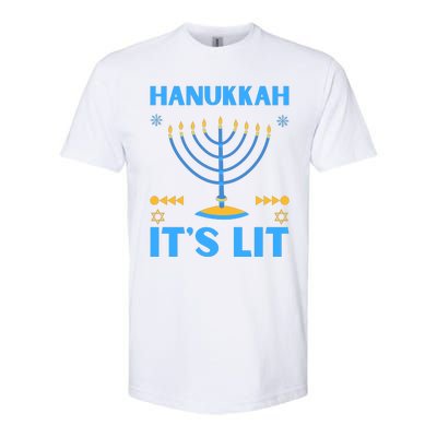 Hanukkah It's Lit Cool Design Softstyle® CVC T-Shirt