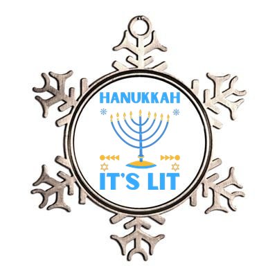 Hanukkah It's Lit Cool Design Metallic Star Ornament