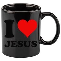 Heart I Love Jesus 11oz C Handle Ceramic Mug