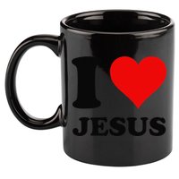Heart I Love Jesus 11oz C Handle Ceramic Mug