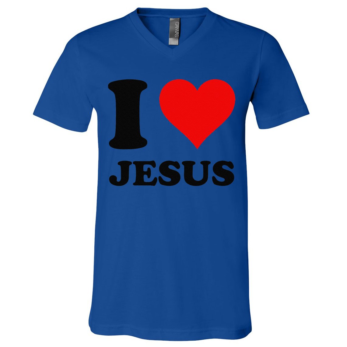 Heart I Love Jesus V-Neck T-Shirt