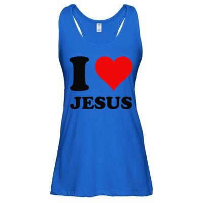 Heart I Love Jesus Ladies Essential Flowy Tank