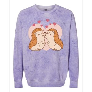 Hedgehogs In Love Colorblast Crewneck Sweatshirt