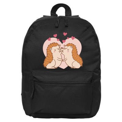 Hedgehogs In Love 16 in Basic Backpack