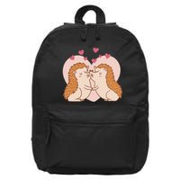 Hedgehogs In Love 16 in Basic Backpack