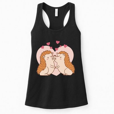 Hedgehogs In Love Womens Tank Top