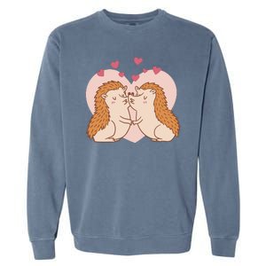 Hedgehogs In Love Garment-Dyed Sweatshirt