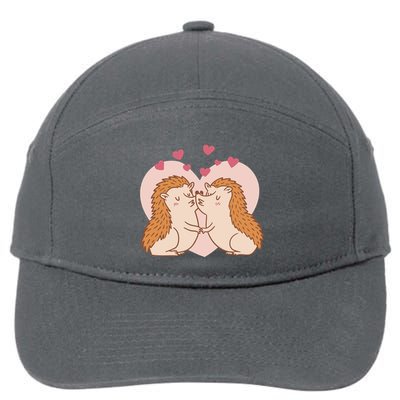 Hedgehogs In Love 7-Panel Snapback Hat